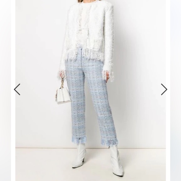 Balmain Tweed Cropped Fringe Pants - Picture 9 of 9
